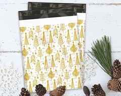 NEW 10×13 Fall, Christmas, Snowmen, Teal Snowflakes, Trees Poly Shipping Mailers