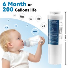 PACK UKF8001 Refrigerator Water Filter for Whirlpool EDR4RXD1 Everydrop Filter 4