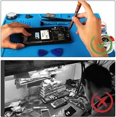 Heat Insulation Silicone Pad Soldering Cell Phone Repair Platform Mat 13.8 x 9.8