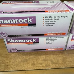 Shamrock Powder Free Examination Latex Gloves 400 PCS Medium