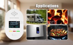 Portable 4-in-1 CO Detector with Smoke & Natural Gas, Plug-in Safety Alarm