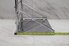 2 LOT – Chrome T-Shirt Shopping Bag Rack Stand Store Holder Dispenser Grocery