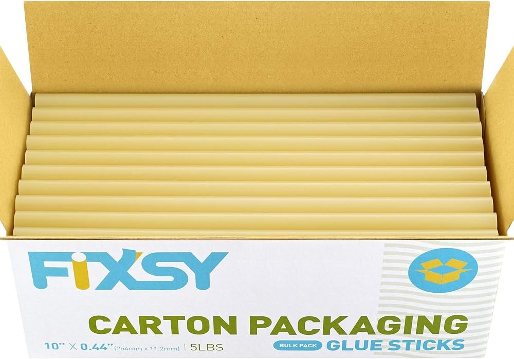 FIXSY NEW Hot Glue Sticks 5LB Box 10 Inch 7-16 11mm Full Size Carton Packing