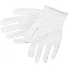 6 Pairs White Inspection Cotton/Poly Lisle Glove Coin Jewelry Light 1/2 Dz