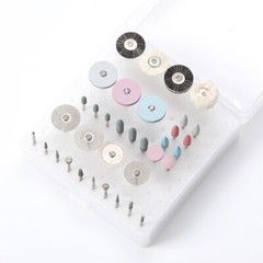 35Pcs Dental Lab Polishing Kit Burs wheel Disc For Ceramics Porcelain HP AZDENT