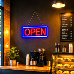 Open LED Neon Sign 30″L x 12″H #30001
