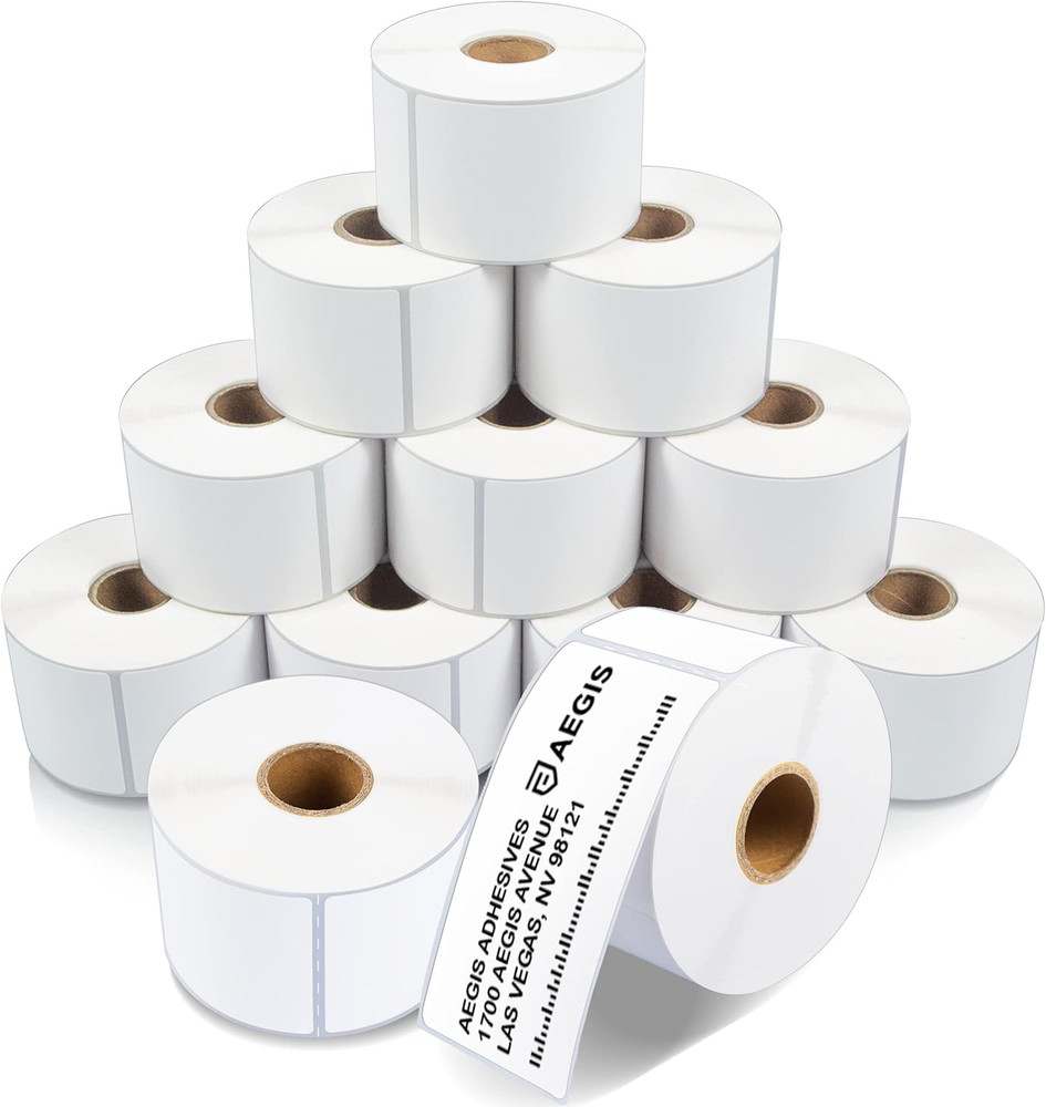 2″ x 4″ Direct Thermal Printer Labels 4200 Count 12 Rolls for Zebra Rollo