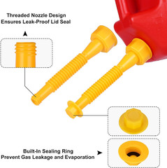 Gas Can Spout Replacement,Fuel Can Spout,Gas Tank Nozzle,Gas Tank Spout,(3Kit-Ye