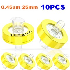 Nylon Syringe Filter 0.45μm Pore Size 25mm Diameter No Sterile Hydrophilic