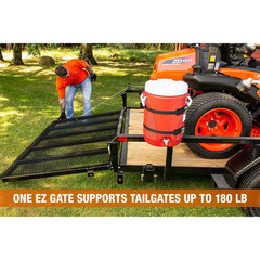 EZ Gate Tailgate Assist System for Open Landscape Trailers Ramp Lifts