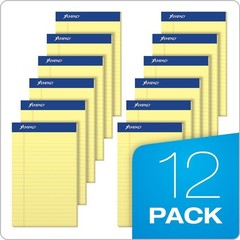 Perforated Jr. Legal Pads 5×8, Yellow, 50 Sheets, 12 Pack