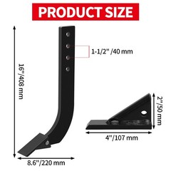 5pcs 4 Holes Box Blade Shank, 16” Scarifier Shank Teeth, Box Scraper Blade