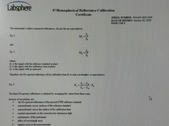 LABSPHERE SPECTRALON DIFFUSE REFLECTANCE STANDARDS