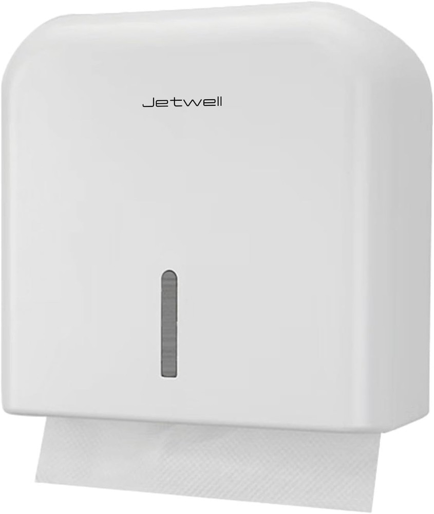 JETWELL Multifold Paper Towel Dispenser, Wall Mount Tissue Dispenser with Sma…