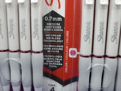 2 Pack SHARPIE S-Gel Gel Pens Medium Point 0.7mm Pearl White Body 4Ct Berry Pink