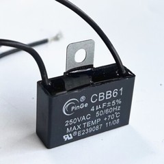 CBB61 4mfd 4uf 4.0uf 250V VAC Fan MOTOR START Capacitor 2 WIRES