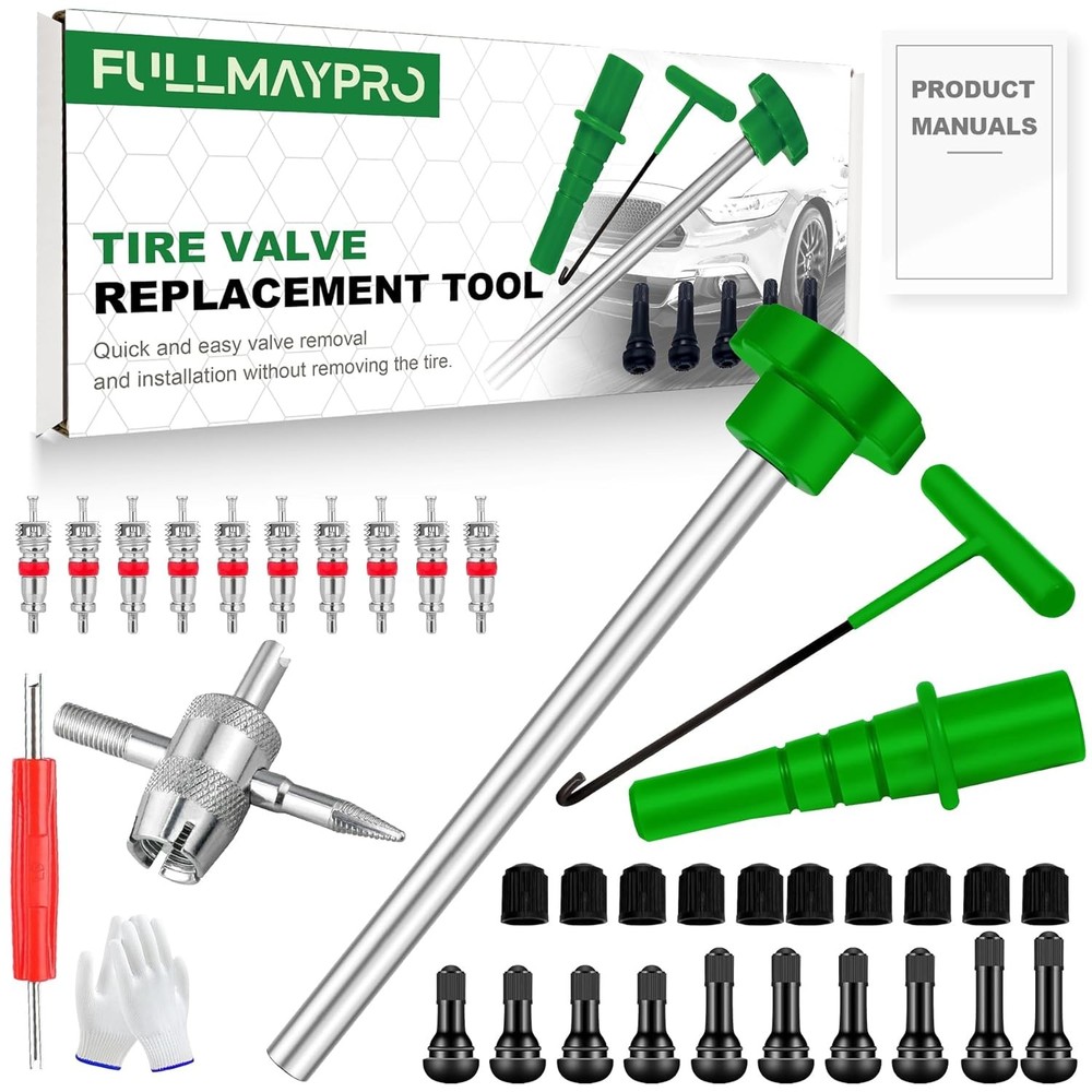 38PCS Tire Valve Stem Core Quickly Replacement Tool Kit,Quick Change Tire Valve