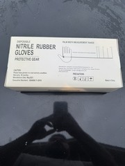 Gloves Nitrile Rubber Large Black 10 boxes of 1000 pieces
