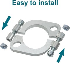 2 Inch Exhaust Flange Repair Kit, 2PCS Split Flanges with 2 Bolts.