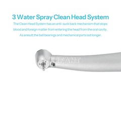 ETERFANT Dental LED Light High Speed Turbine Handpiece 3 Water Spray Push Button