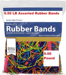 Rubber Bands Assorted Sizes 0.5 lb Bag – Strong Elastic Bands for Home, Office