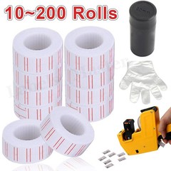 Price Labels Gun Paper Tag Sticker for MX 5500 Refill Ink Roll White Red Line US