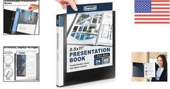 Moisture-Resistant Presentation Binder – 24 Pockets for Protecting Key Documents
