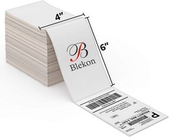 Blekon Direct Thermal Shipping Labels 4×6 Fanfold – Perforated, Fits Zebra