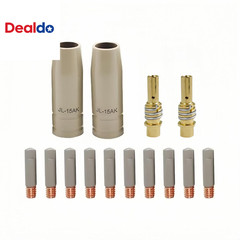 14Pcs Mig Welding Nozzle Tips with Non-Stick Coating; Ceramic Welding Nozzle Con