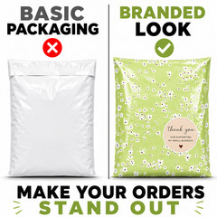 Wildflowers Poly Mailers 10×13 Designer Shipping Bags Self Seal Cute