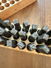 Young Bros. Stamp Wof 3/16 in Steel Hand Punch Letter & Number Set Wood Box