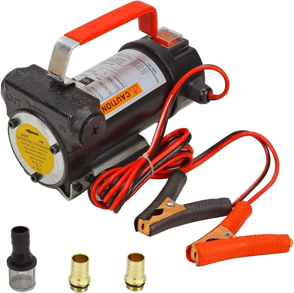 BLACKHORSE-RACING 12V DC Portable Electric Fuel Transfer Extractor Pump…