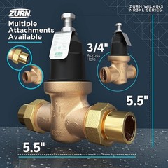 Zurn 34-NR3XLDU 3/4″ Pressure Reducing Valve Double Union FNPT