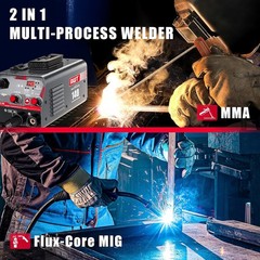 MIG Welder 140Amp, Flux Core MIG Welder/Stick 2 in 1 Welding Machine, Welder Mac