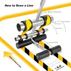 Line Striping Machine, with Drawing Circle Kit – Asphalt Or Concrete