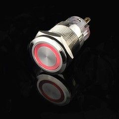 2/4/6/8/10Pcs 19mm LED Push Button Power Switch Latching w/ Wire Socket Harness