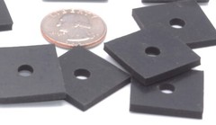 1in Square x 1/8in Rubber Pads w 5/16in Hole Fabrication Spacers Shop Industrial