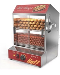 ROVSUN Hot Dog/Bun Steamer 42.3QT/40L Holds 235 Hot Dogs 50 Buns