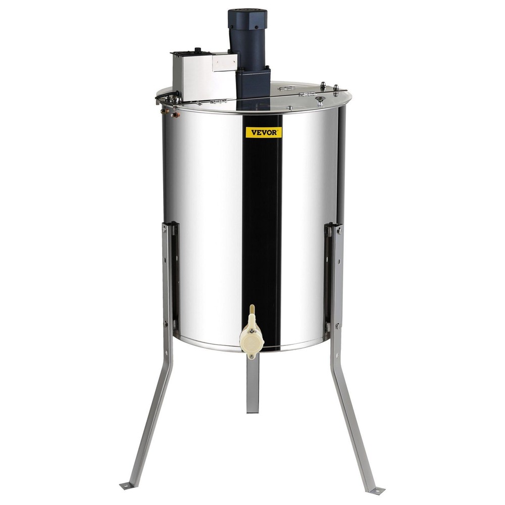 4/8-Frame 333lb Stainless Steel Electric Honey Extractor & Adjustable Stand