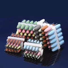 Dental Silicone Burs 2.35mm Acrylic Rubber Diamond Polishing Grinding Rotary Bur