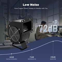 Small Centrifugal 196CFM Flange Blower Fan 2600r/min 110V 120W Durable Equipment