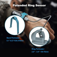 Vibeat OxyU Pulse Oximeter + O2 Ring Probe Sleep SpO2 Monitor, App & PC Software