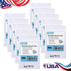 US 50X Dental Orthodontic 1st Molar Buccal Tube Roth .022″ Bondable Convertible
