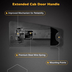 Extended Cab Rear Door Handle Left Right Chevy Silverado GMC Sierra 1999–2007
