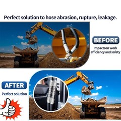 2 Hydraulic Hose Repair Kits – 1/4 ID 2-Wire Hose Reusable Field Repair Fitting