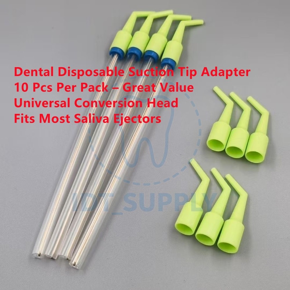 Dental Disposable Suction Tip Conversion Head 10 Pcs Autoclavable 134°C Universa