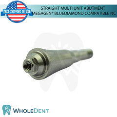 10X Straight Multi Unit Prosthetic NC Compatible with Megagen® BlueDiamond