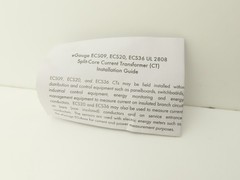 EGauge Systems ECS20-200 Current Transformer Split-Core CT 20mm 200A 600VAC