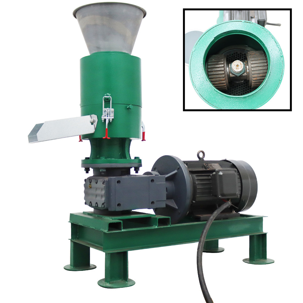 6mm Plate Wood Pellet Machine Wood Pellet Maker Pelletizer 220V Three-phase 60HZ