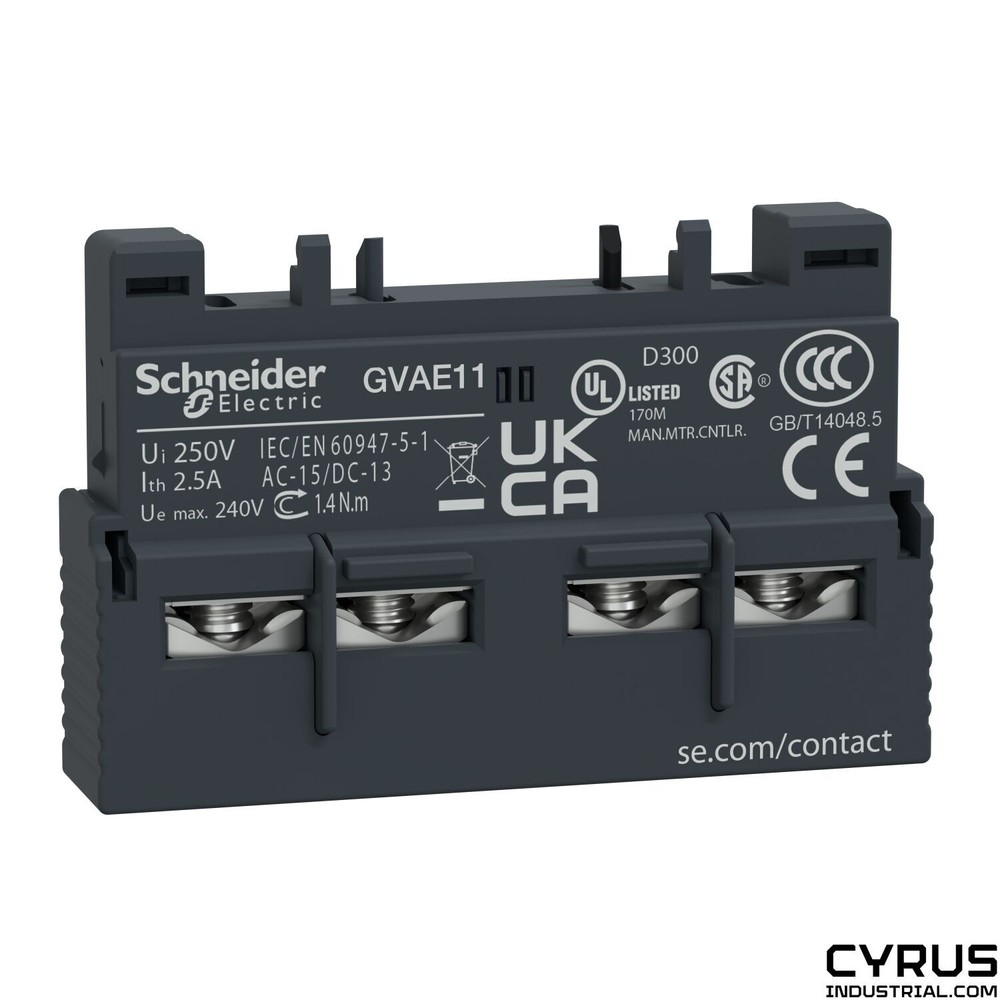 Schneider Electric GVAE11 TeSys Deca Manual Starter and Protector, auxiliary con